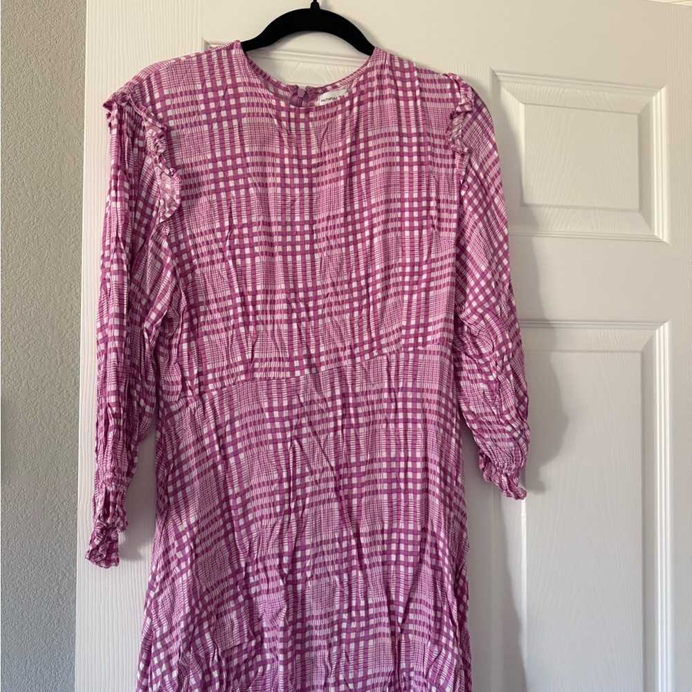Faithfull the Brand Pink Checkered Dress
